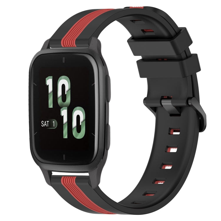 For Garmin Forerunner Sq2 20mm Vertical Two-Color Silicone Watch Band