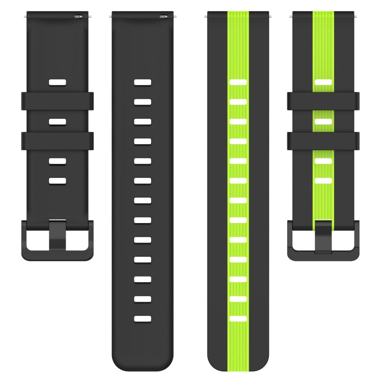 For Garmin Forerunner Sq2 20mm Vertical Two-Color Silicone Watch Band