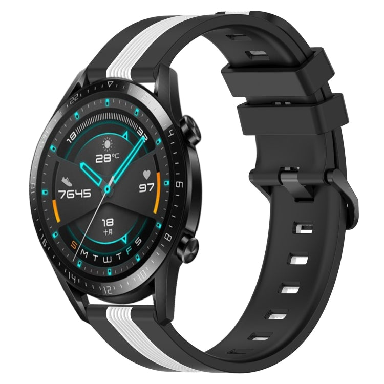 For Huawei Watch GT2 42mm 20mm Vertical Two-Color Silicone Watch Band