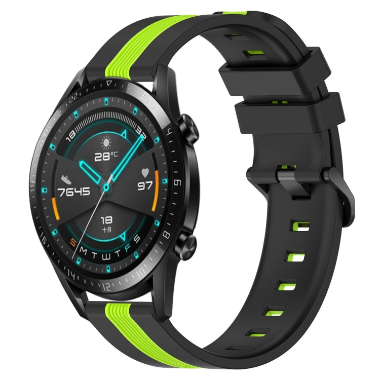 For Huawei Watch GT2 42mm 20mm Vertical Two-Color Silicone Watch Band