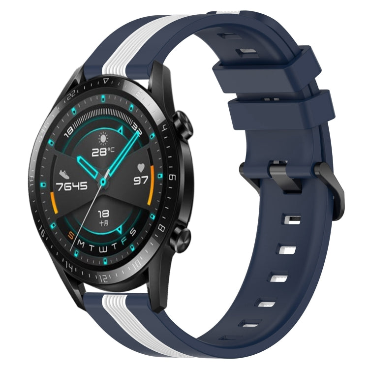 For Huawei Watch GT2 42mm 20mm Vertical Two-Color Silicone Watch Band