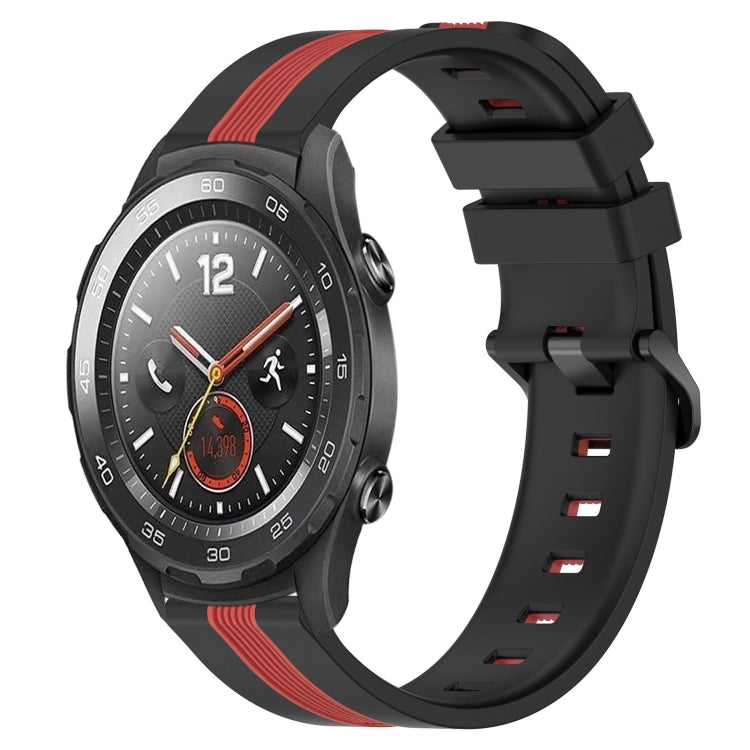 For Huawei Watch 2 20mm Vertical Two-Color Silicone Watch Band