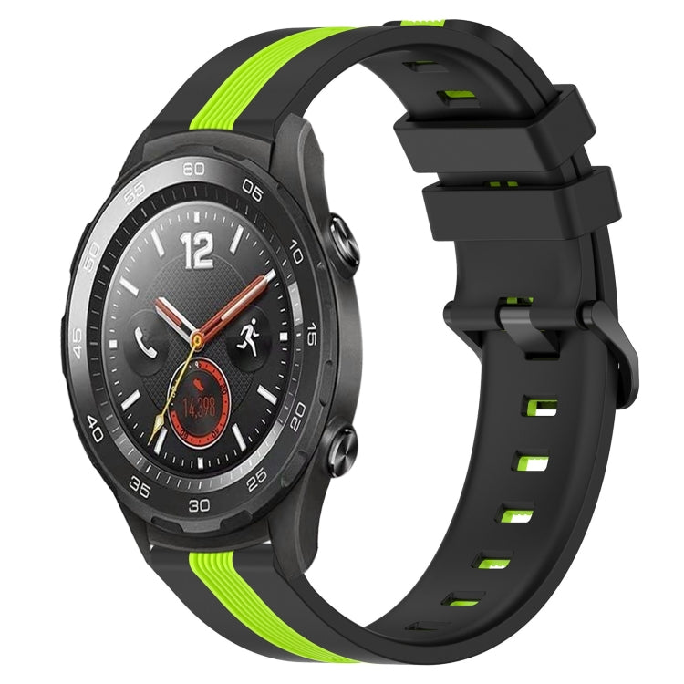 For Huawei Watch 2 20mm Vertical Two-Color Silicone Watch Band