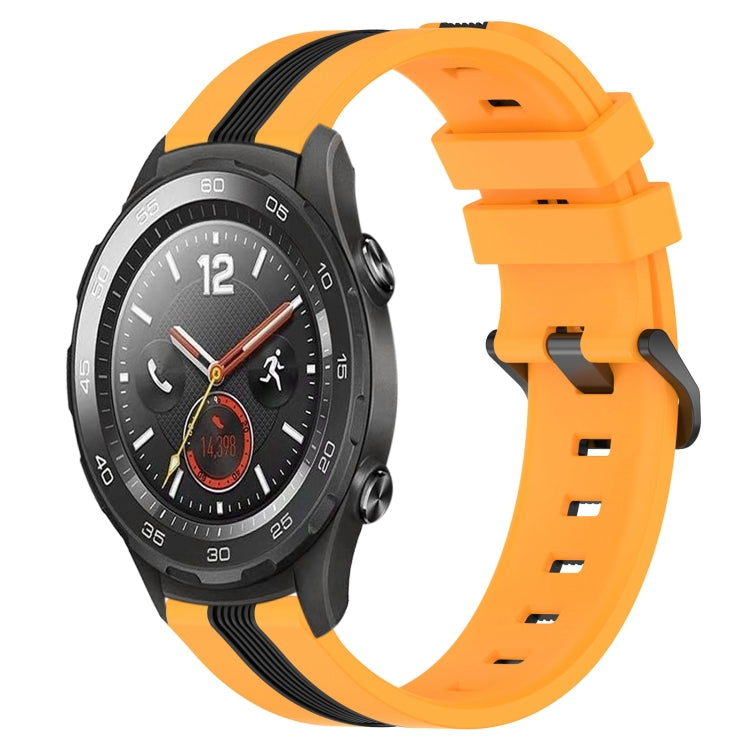 For Huawei Watch 2 20mm Vertical Two-Color Silicone Watch Band