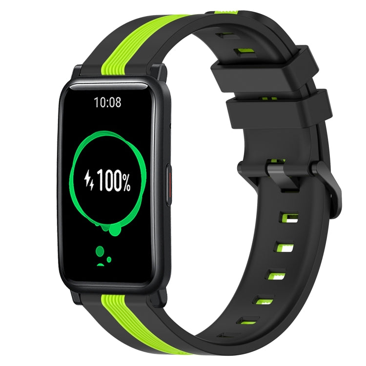 For Honor Watch ES 20mm Vertical Two-Color Silicone Watch Band