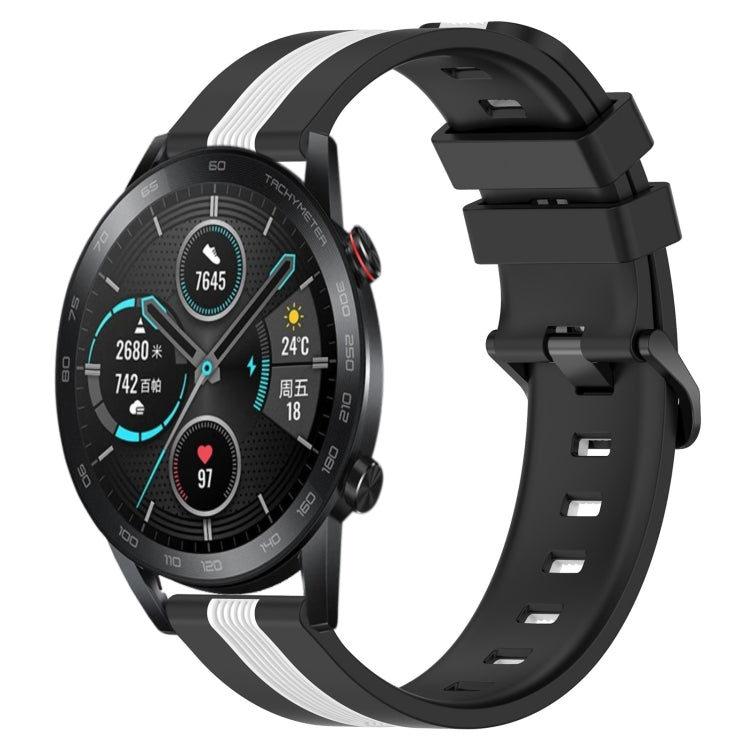 For Honor  Magic Watch2 42mm 20mm Vertical Two-Color Silicone Watch Band