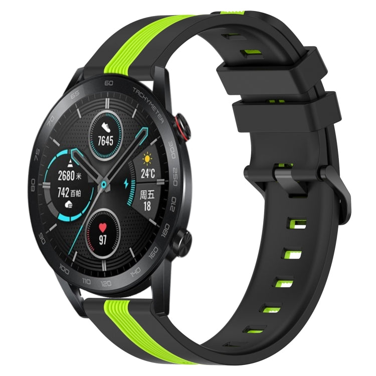 For Honor  Magic Watch2 42mm 20mm Vertical Two-Color Silicone Watch Band