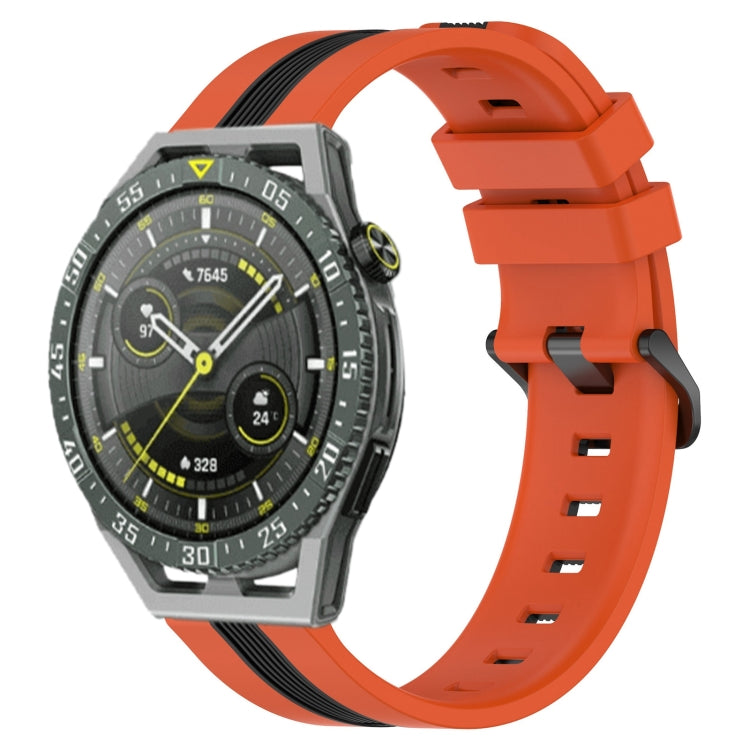 For Huawei Watch GT 3 SE 22mm Vertical Two-Color Silicone Watch Band