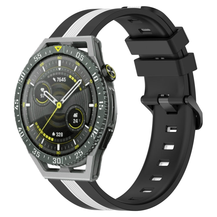 For Huawei Watch GT 3 SE 22mm Vertical Two-Color Silicone Watch Band
