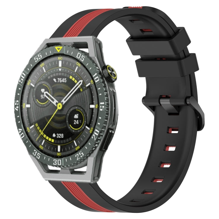 For Huawei Watch GT 3 SE 22mm Vertical Two-Color Silicone Watch Band