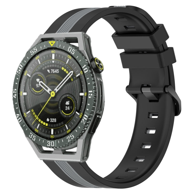 For Huawei Watch GT 3 SE 22mm Vertical Two-Color Silicone Watch Band