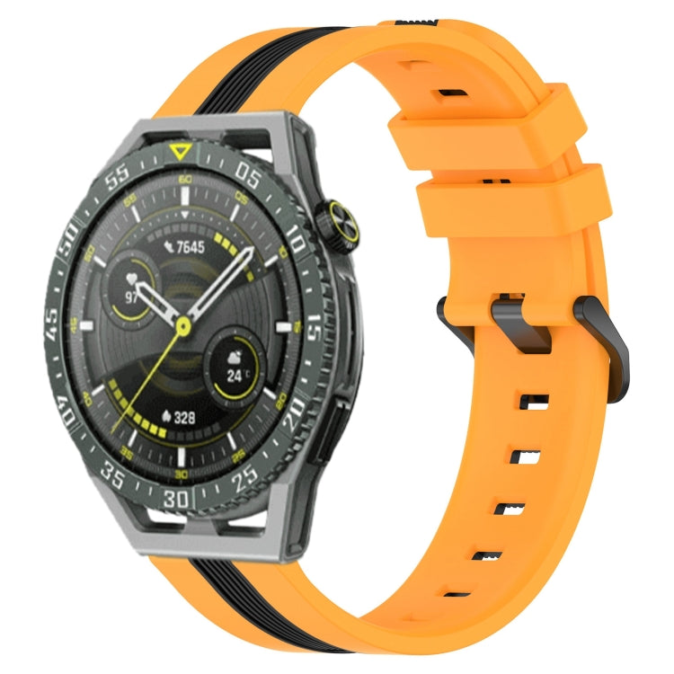 For Huawei Watch GT 3 SE 22mm Vertical Two-Color Silicone Watch Band