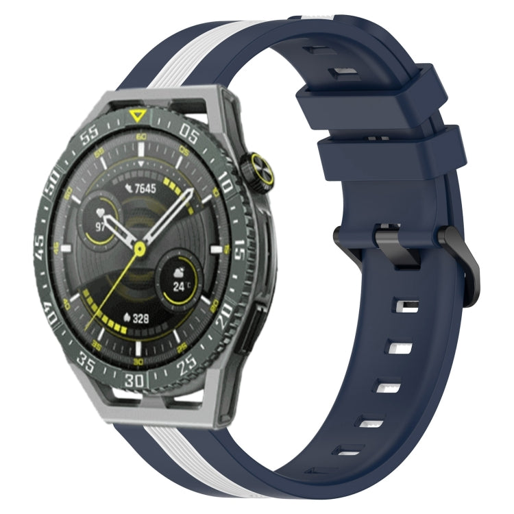 For Huawei Watch GT 3 SE 22mm Vertical Two-Color Silicone Watch Band