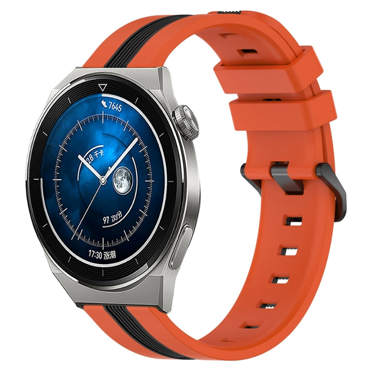 For Huawei Watch GT3 Pro 46mm 22mm Vertical Two-Color Silicone Watch Band