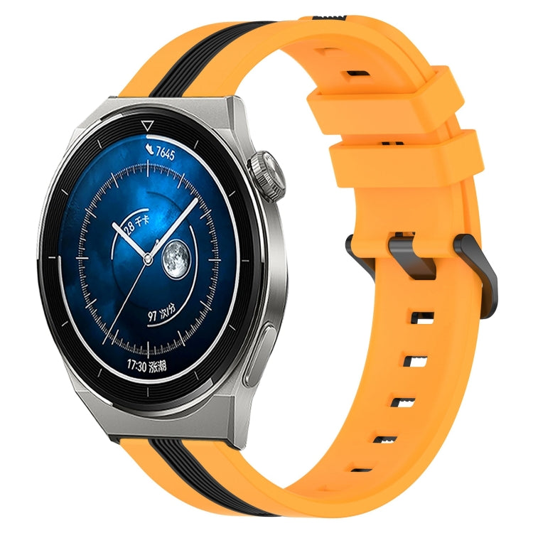 For Huawei Watch GT3 Pro 46mm 22mm Vertical Two-Color Silicone Watch Band