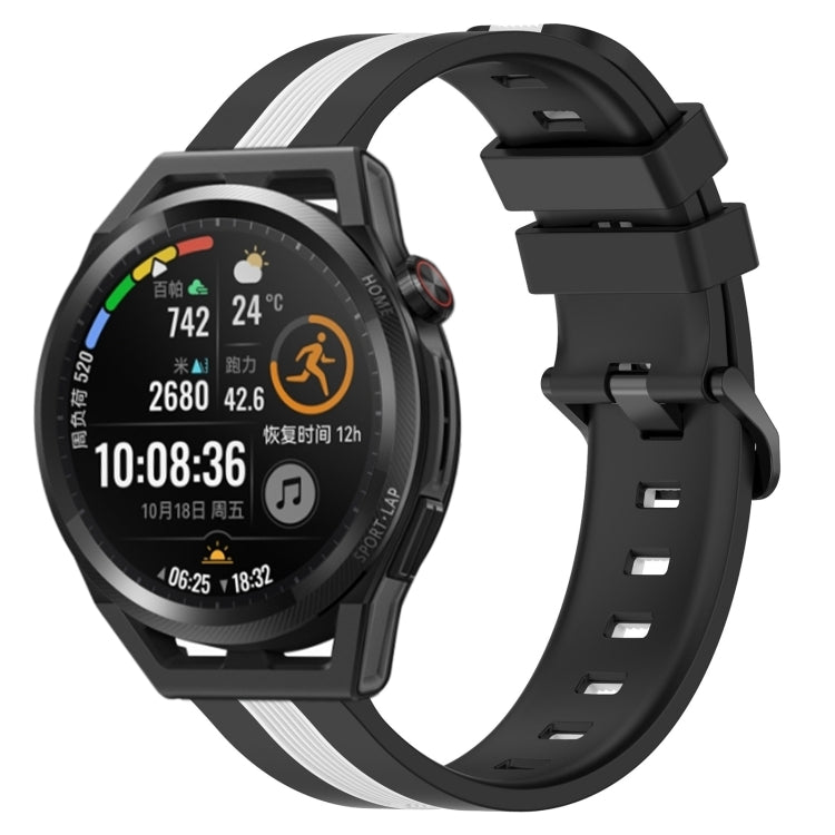 For Huawei Watch GT Runner 22mm Vertical Two-Color Silicone Watch Band