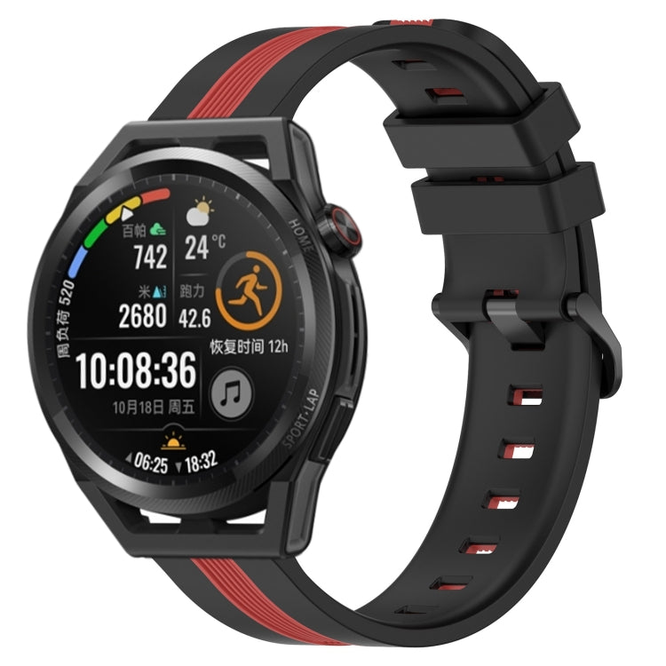 For Huawei Watch GT Runner 22mm Vertical Two-Color Silicone Watch Band