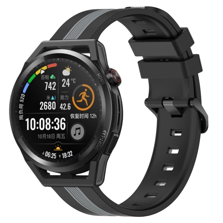 For Huawei Watch GT Runner 22mm Vertical Two-Color Silicone Watch Band