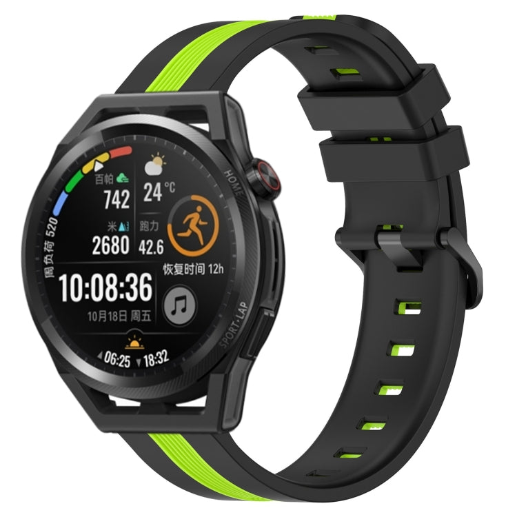 For Huawei Watch GT Runner 22mm Vertical Two-Color Silicone Watch Band