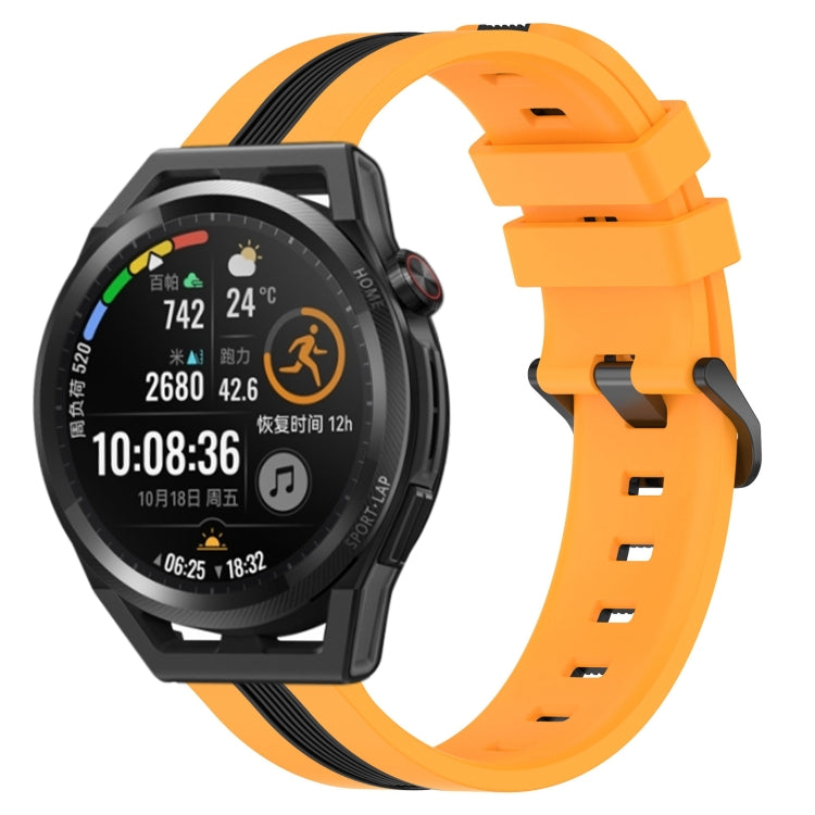 For Huawei Watch GT Runner 22mm Vertical Two-Color Silicone Watch Band