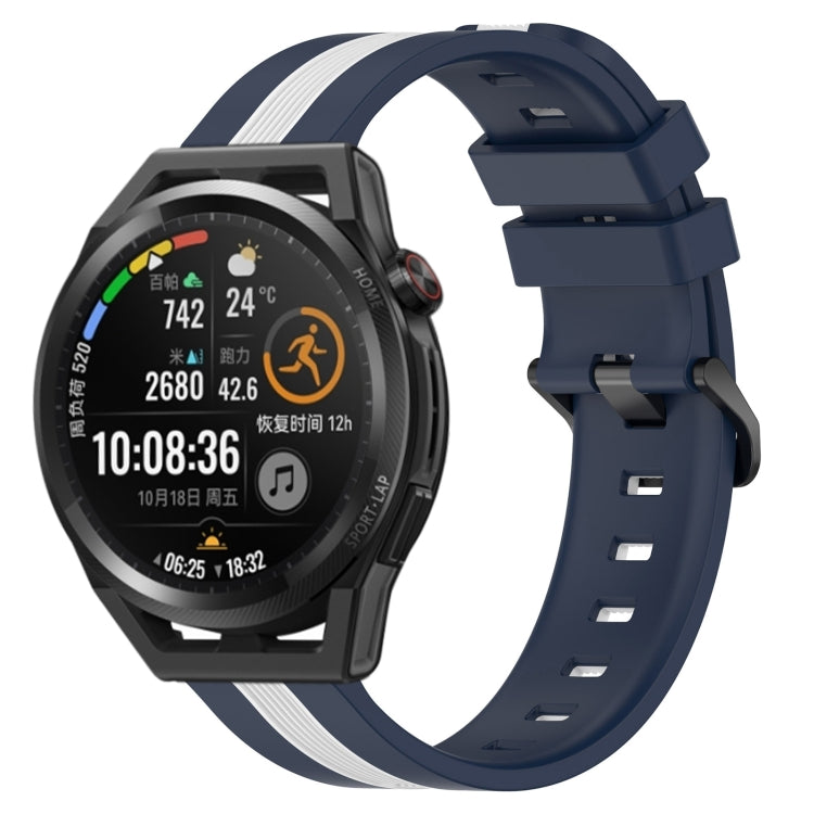 For Huawei Watch GT Runner 22mm Vertical Two-Color Silicone Watch Band