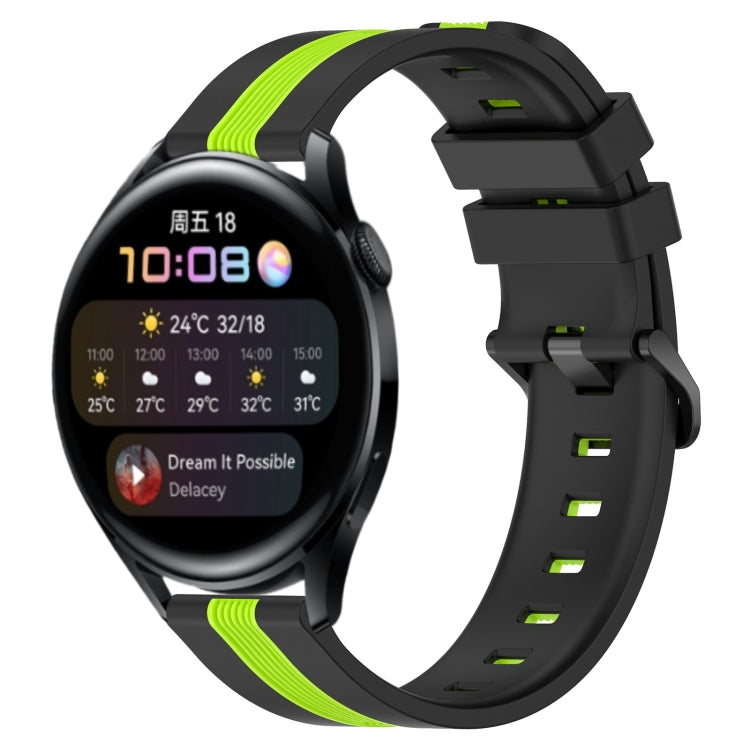 For Huawei Watch 3 22mm Vertical Two-Color Silicone Watch Band