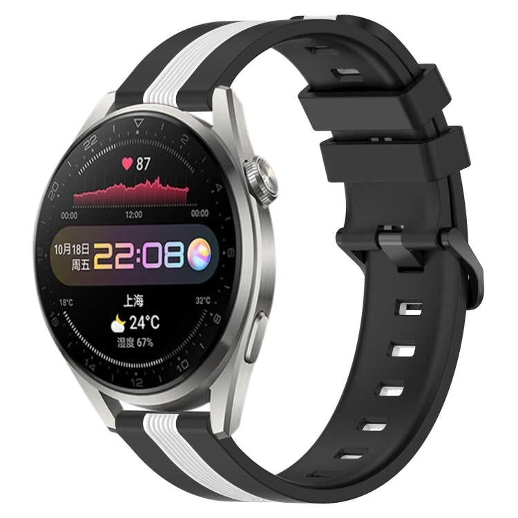 For Huawei Watch 3 Pro 22mm Vertical Two-Color Silicone Watch Band