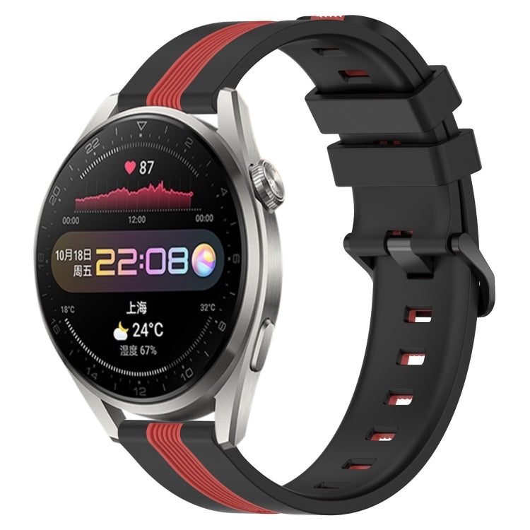 For Huawei Watch 3 Pro 22mm Vertical Two-Color Silicone Watch Band