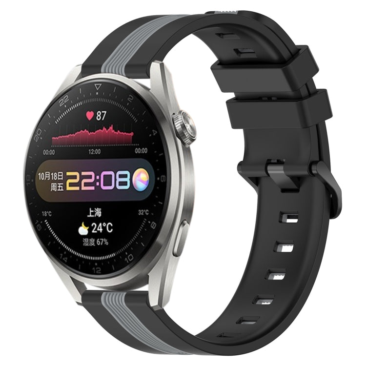 For Huawei Watch 3 Pro 22mm Vertical Two-Color Silicone Watch Band