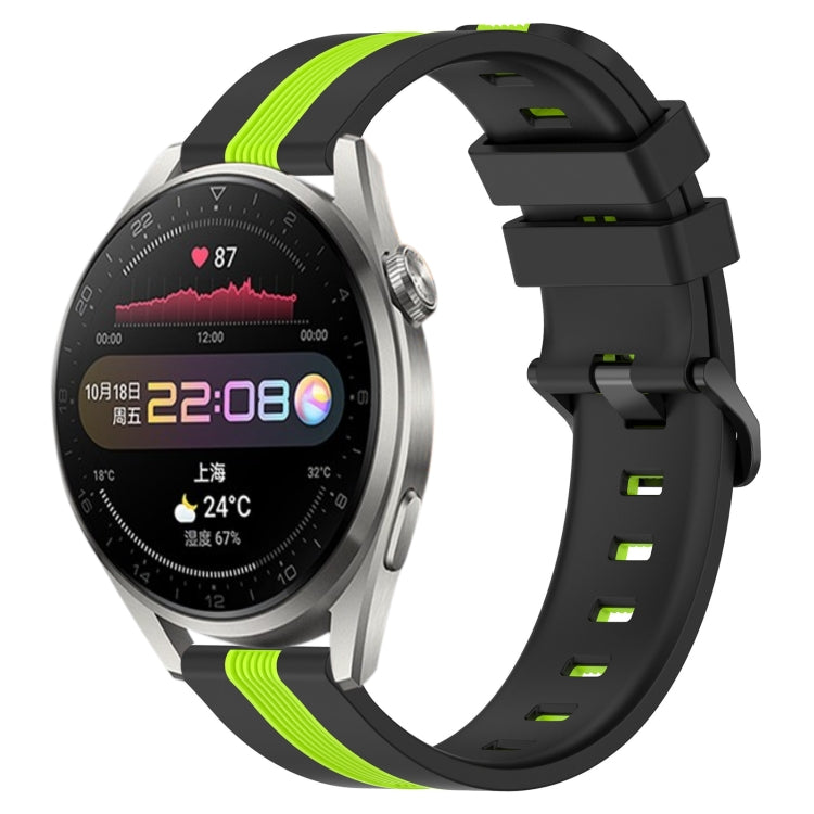 For Huawei Watch 3 Pro 22mm Vertical Two-Color Silicone Watch Band