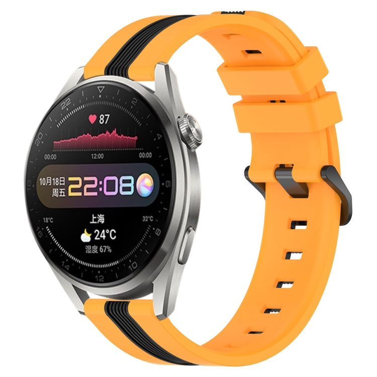 For Huawei Watch 3 Pro 22mm Vertical Two-Color Silicone Watch Band
