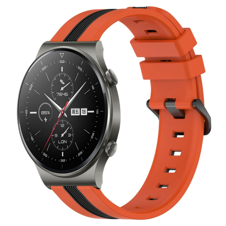 For Huawei GT2 Pro 22mm Vertical Two-Color Silicone Watch Band