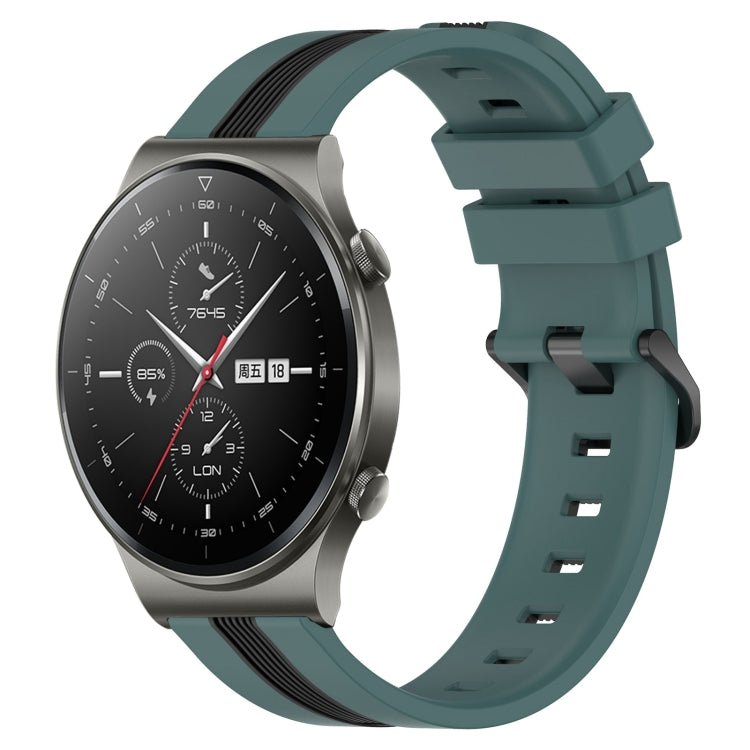 For Huawei GT2 Pro 22mm Vertical Two-Color Silicone Watch Band
