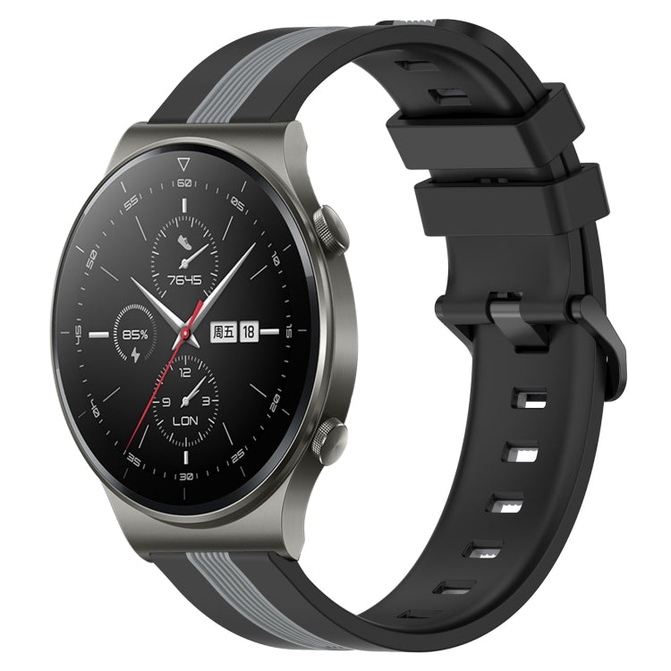 For Huawei GT2 Pro 22mm Vertical Two-Color Silicone Watch Band