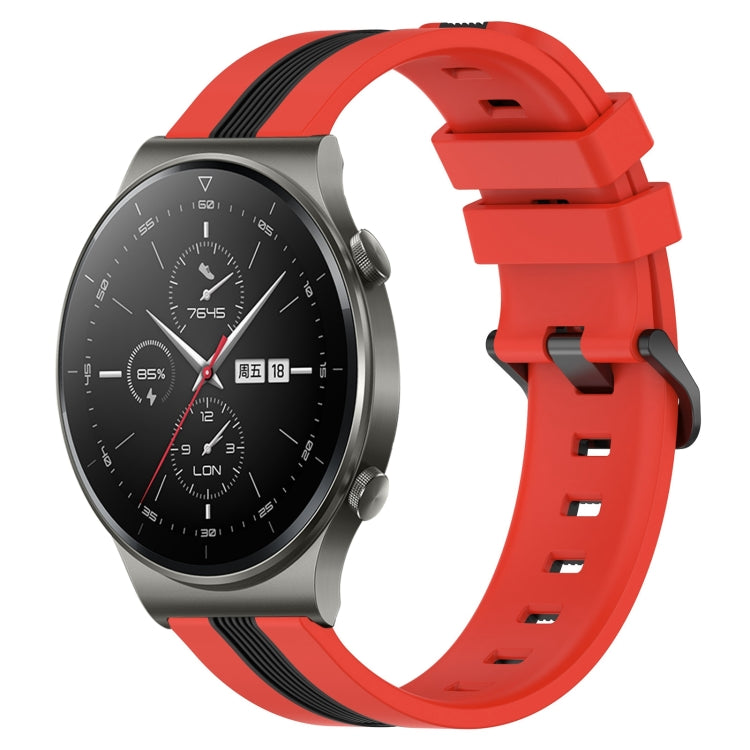 For Huawei GT2 Pro 22mm Vertical Two-Color Silicone Watch Band