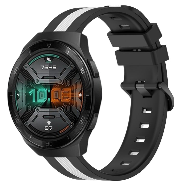 For Huawei Watch GT 2E 22mm Vertical Two-Color Silicone Watch Band
