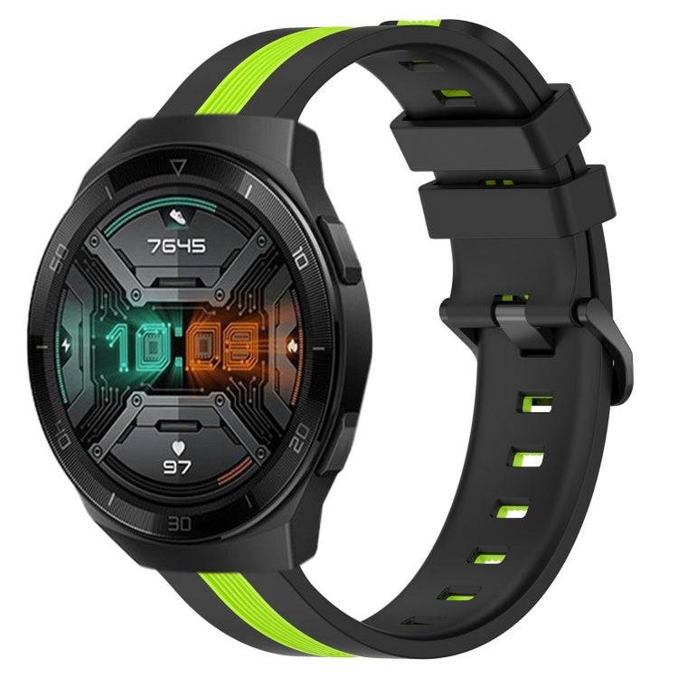 For Huawei Watch GT 2E 22mm Vertical Two-Color Silicone Watch Band