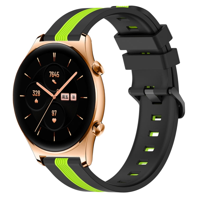 For Honor Watch GS 3 22mm Vertical Two-Color Silicone Watch Band