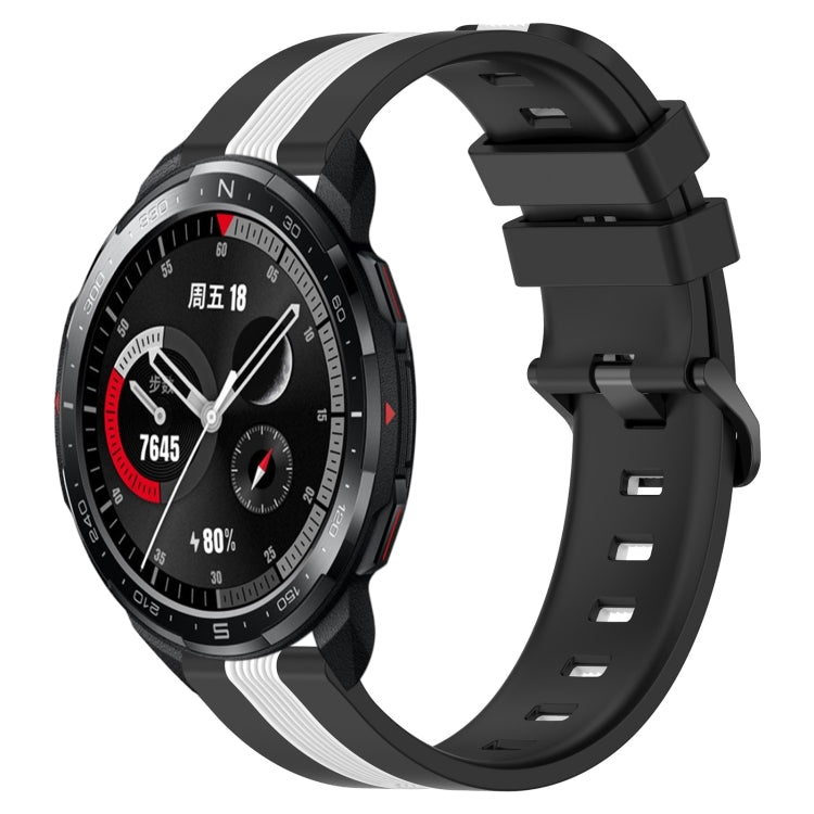For Honor Watch GS Pro 22mm Vertical Two-Color Silicone Watch Band