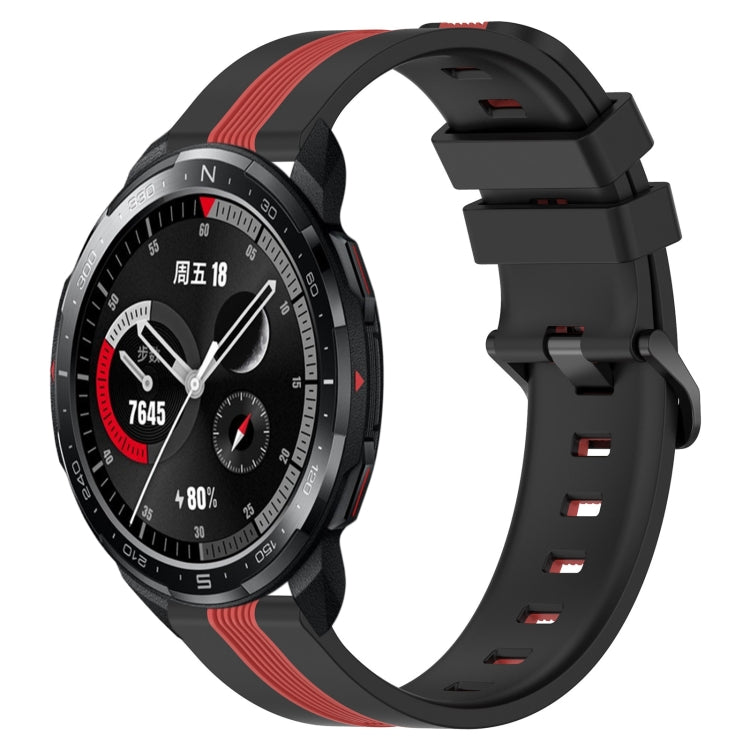 For Honor Watch GS Pro 22mm Vertical Two-Color Silicone Watch Band