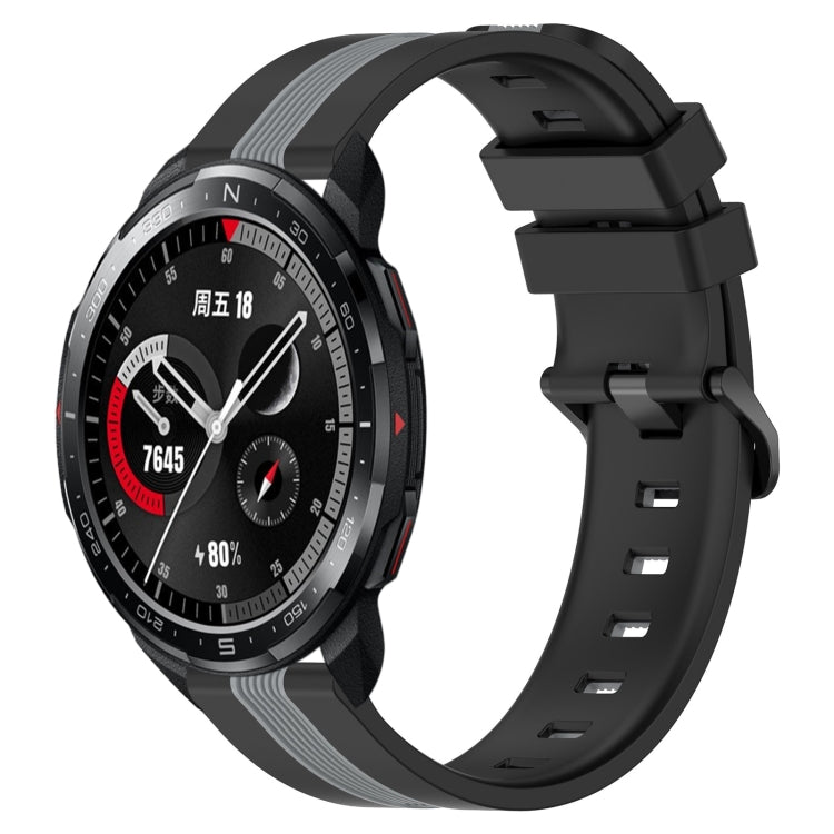 For Honor Watch GS Pro 22mm Vertical Two-Color Silicone Watch Band