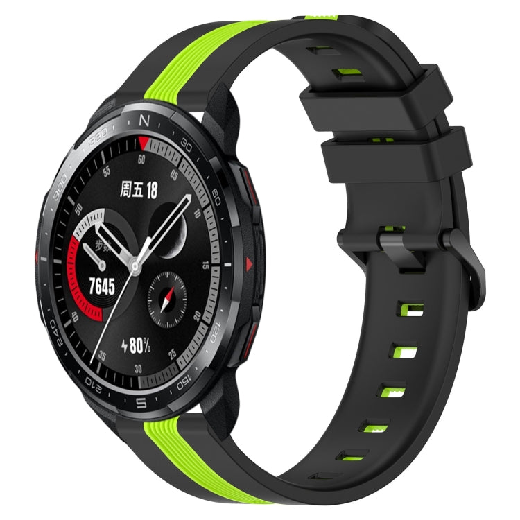 For Honor Watch GS Pro 22mm Vertical Two-Color Silicone Watch Band