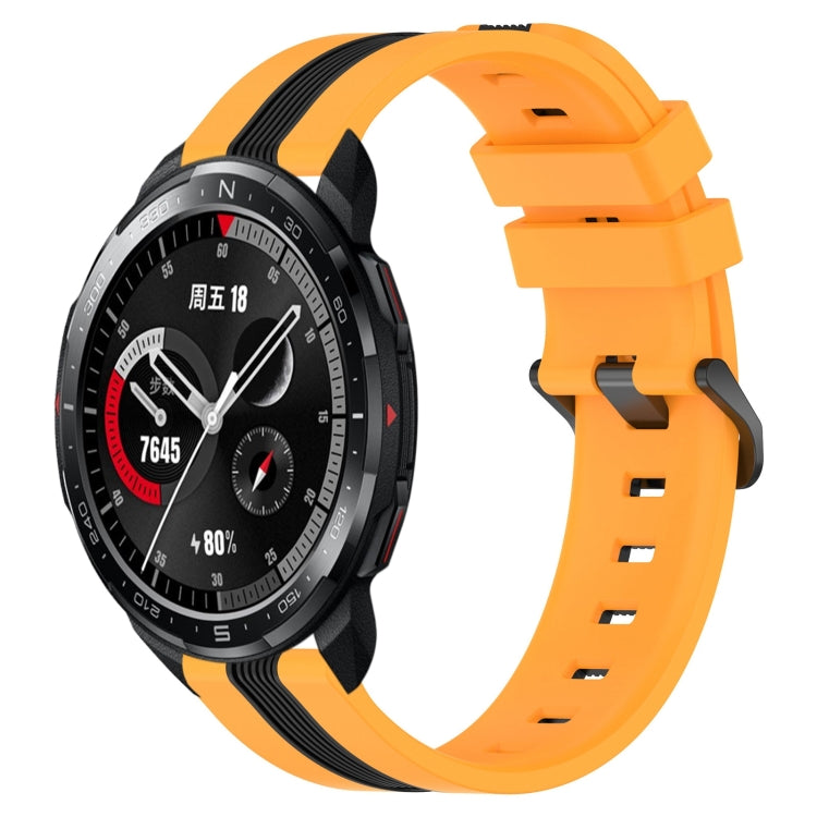 For Honor Watch GS Pro 22mm Vertical Two-Color Silicone Watch Band