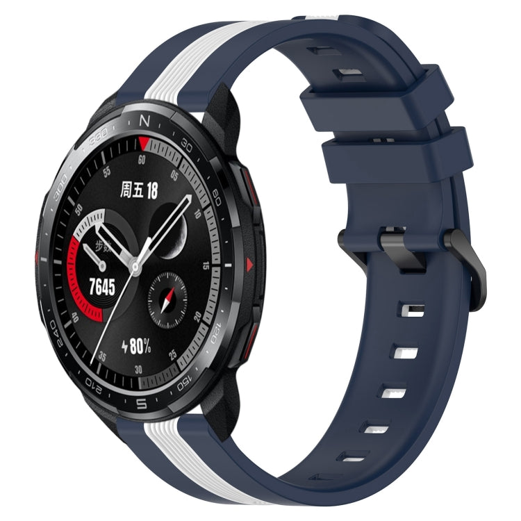 For Honor Watch GS Pro 22mm Vertical Two-Color Silicone Watch Band