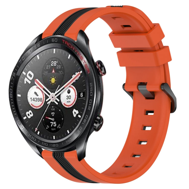 For Honor Watch Dream 22mm Vertical Two-Color Silicone Watch Band