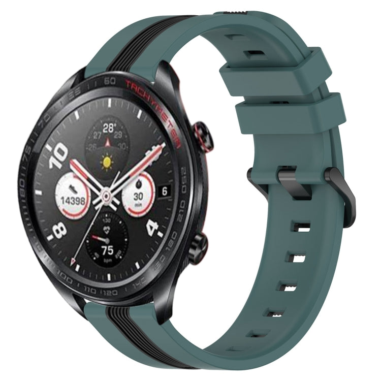 For Honor Watch Dream 22mm Vertical Two-Color Silicone Watch Band