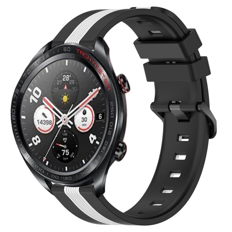 For Honor Watch Dream 22mm Vertical Two-Color Silicone Watch Band