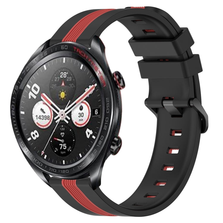 For Honor Watch Dream 22mm Vertical Two-Color Silicone Watch Band