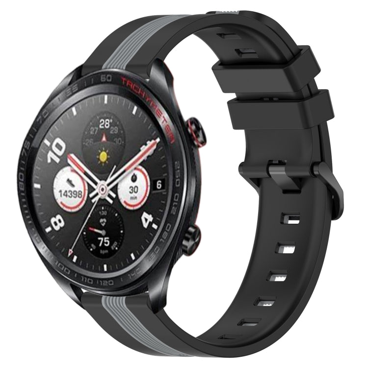 For Honor Watch Dream 22mm Vertical Two-Color Silicone Watch Band
