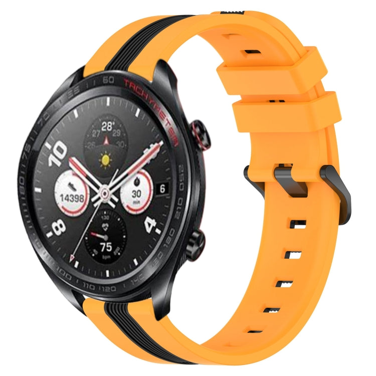 For Honor Watch Dream 22mm Vertical Two-Color Silicone Watch Band